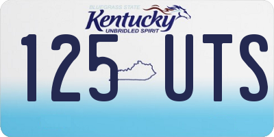 KY license plate 125UTS