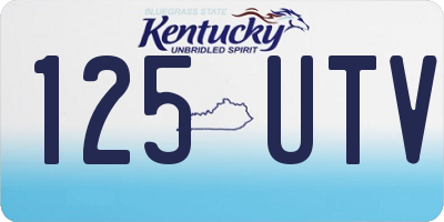 KY license plate 125UTV
