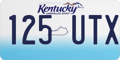 KY license plate 125UTX