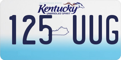 KY license plate 125UUG