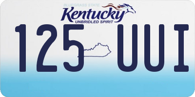 KY license plate 125UUI