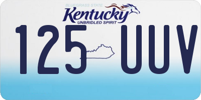 KY license plate 125UUV