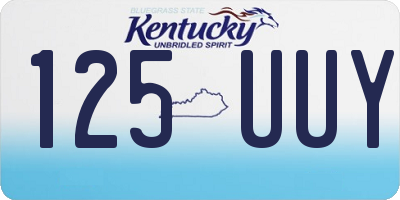 KY license plate 125UUY