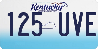 KY license plate 125UVE