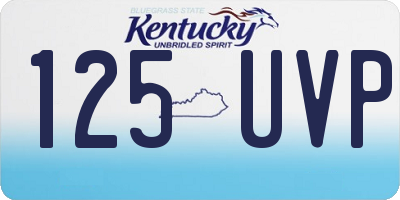 KY license plate 125UVP