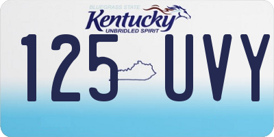 KY license plate 125UVY