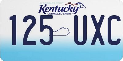 KY license plate 125UXC