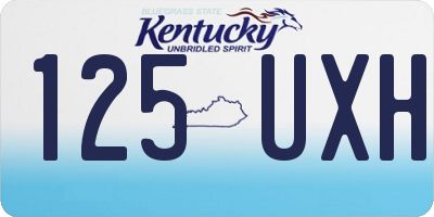 KY license plate 125UXH