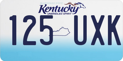 KY license plate 125UXK