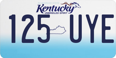 KY license plate 125UYE