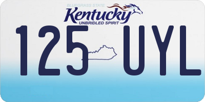 KY license plate 125UYL