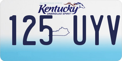 KY license plate 125UYV
