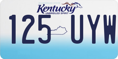 KY license plate 125UYW