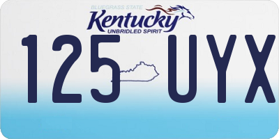 KY license plate 125UYX