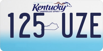 KY license plate 125UZE