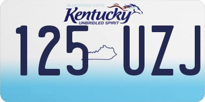 KY license plate 125UZJ