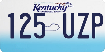 KY license plate 125UZP