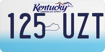 KY license plate 125UZT