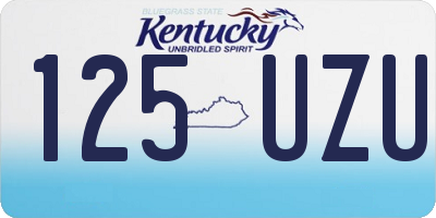 KY license plate 125UZU