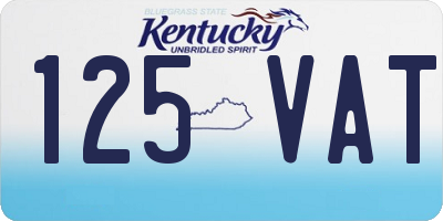 KY license plate 125VAT