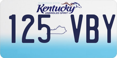 KY license plate 125VBY