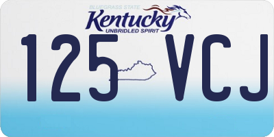 KY license plate 125VCJ