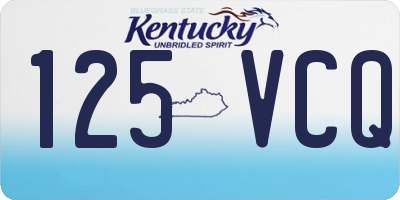 KY license plate 125VCQ