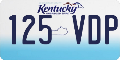 KY license plate 125VDP