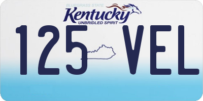 KY license plate 125VEL