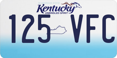 KY license plate 125VFC
