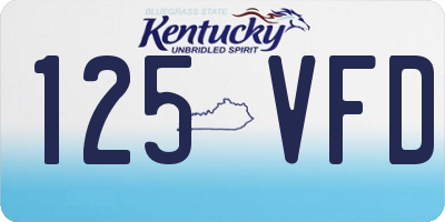 KY license plate 125VFD