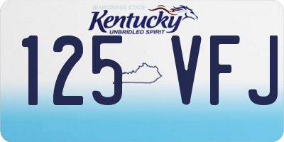 KY license plate 125VFJ