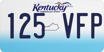 KY license plate 125VFP