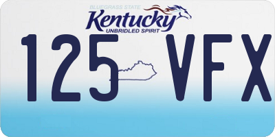 KY license plate 125VFX