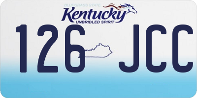 KY license plate 126JCC