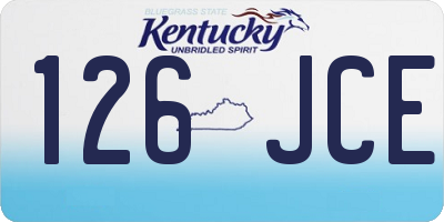 KY license plate 126JCE