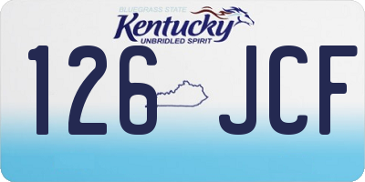 KY license plate 126JCF