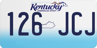 KY license plate 126JCJ