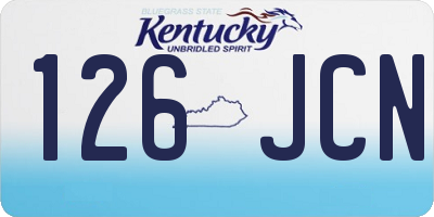 KY license plate 126JCN