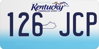 KY license plate 126JCP