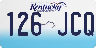KY license plate 126JCQ