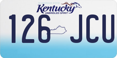 KY license plate 126JCU