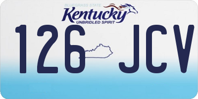 KY license plate 126JCV