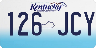 KY license plate 126JCY