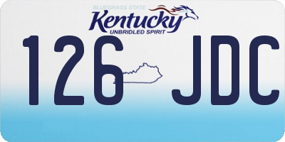 KY license plate 126JDC