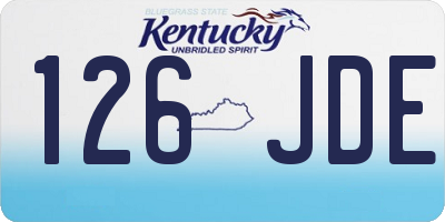 KY license plate 126JDE