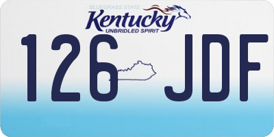 KY license plate 126JDF