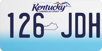KY license plate 126JDH