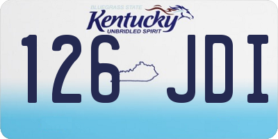 KY license plate 126JDI