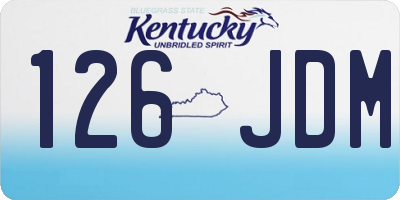KY license plate 126JDM